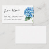 Modern Blue Hydrangea Floral Vrijgezellenfeest Informatiekaartje (Voorkant / Achterkant)