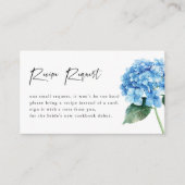 Modern Blue Hydrangea Floral Vrijgezellenfeest Informatiekaartje (Voorkant)