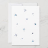 Modern Blue Hydrangea Floral Wedding Invitation Kaart (Achterkant)