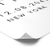 Modern Blue Hydrangea Flowers Baby shower Welkom Poster (Hoek)