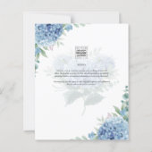 Modern Blue Hydrangea PHOTO Vrijgezellenfeest Invi (Achterkant)