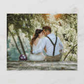 Modern Blue Hydrangea PHOTO Wedding Invitation (Achterkant)