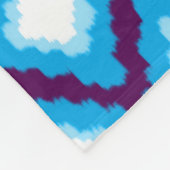 Modern Blue Ikat Diamonds - Aangepaste ventilatorb Fleece Deken (Hoek)
