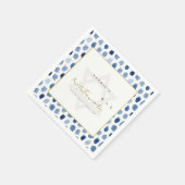 MODERN BLUE INDIGO WATERVERF STIPPEN BAR BAT MITZV SERVET (Hoek)