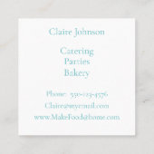 Modern Blue Ink Waterverf Visitekaartje (Achterkant)