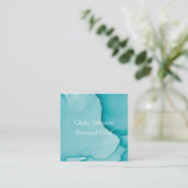 Modern Blue Ink Waterverf Visitekaartje (Staand voorkant)