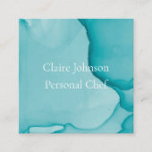 Modern Blue Ink Waterverf Visitekaartje (Voorkant)