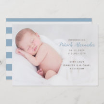 Modern Blue Introduction Baby Boy Foto