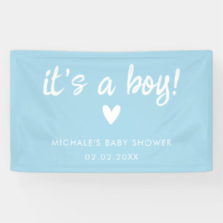 Modern Blue it's a BOY Baby Shower Spandoek