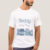 Modern Blue Jean Baby Daddy Baby shower T-shirt (Voorkant)