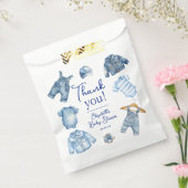 Modern Blue Jean Baby Denim Themed Baby Shower Bedankzakje (Gezegeld)