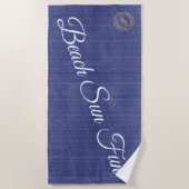 Modern Blue Jeans Strandlaken (Voorkant)