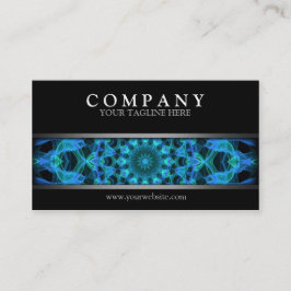 Modern Blue JellyFish Mandala Visitekaartje