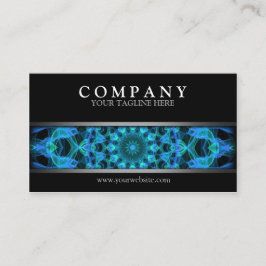 Modern Blue JellyFish Mandala Visitekaartje