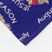 Modern Blue JESUS IS DE REDEN VOOR Kerstmis Fleece Deken (Hoek)