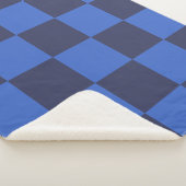 Modern Blue Kroatië Checkers Sherpa Blanket Sherpa Deken (3/4)