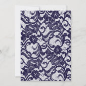 Modern Blue Lace Bridal Shower Kaart (Achterkant)