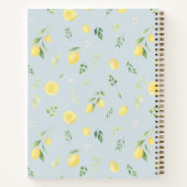 Modern Blue Lemon Notitieboek - Volledig personali (Achterkant)