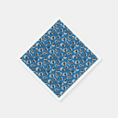 Modern Blue Leopard Animal Print Patroon Servet (Hoek)