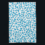 Modern Blue Leopard Pattern Animal Print Theedoek<br><div class="desc">Decoreer je keuken met deze coole handdoek. Het maakt een geweldig huishouden of bruiloft cadeau! U kunt het aanpassen en tekst ook toevoegen. Bekijk mijn winkel voor veel meer kleuren en patronen!</div>