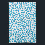 Modern Blue Leopard Pattern Animal Print Theedoek<br><div class="desc">Decoreer je keuken met deze coole handdoek. Het maakt een geweldig huishouden of bruiloft cadeau! U kunt het aanpassen en tekst ook toevoegen. Bekijk mijn winkel voor veel meer kleuren en patronen!</div>