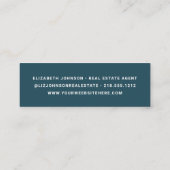 Modern Blue Licensing to Sell Realtor Visitekaartj Mini Visitekaartje (Achterkant)