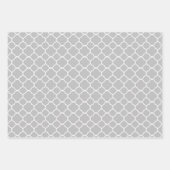 Modern Blue, Lime Green, Grey Geometric Quatrefoil Inpakpapier Vel (Voorkant 3)