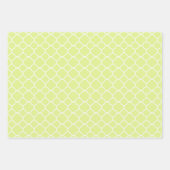 Modern Blue, Lime Green, Grey Geometric Quatrefoil Inpakpapier Vel (Voorkant 2)