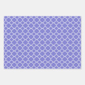 Modern Blue, Lime Green, Grey Geometric Quatrefoil Inpakpapier Vel (Voorkant)
