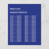 Modern Blue Lips, Makeup Artist Advertising Flyer (Achterkant)