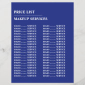 Modern Blue Lips, Makeup Artist Advertising Flyer (Achterkant)