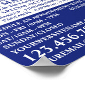 Modern Blue Lips, Makeup Artist Advertising Poster (Hoek)