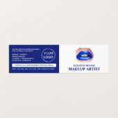 Modern Blue Lips, Makeup Artist, Loyalty Card Visitekaartje (Buitenkant ongevouwen)
