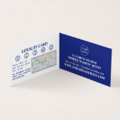 Modern Blue Lips, Makeup Artist, Loyalty Card Visitekaartje (Binnen)