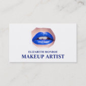 Modern Blue Lips, Makeup Artist Visitekaartje (Voorkant)