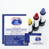 Modern Blue Lips, Makeup Artist Visitekaartje