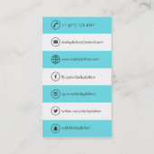 Modern Blue Logo Social Media Visitekaartje (Achterkant)