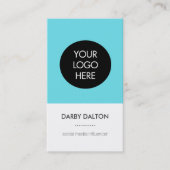 Modern Blue Logo Social Media Visitekaartje (Voorkant)