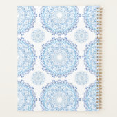 Modern Blue Mandala Monogrammed Chic Planner (Achterkant)