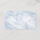 Modern Blue Marble Baby shower Diaper Raffle Kaart (Achterkant)