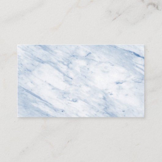 Modern Blue Marble Baby shower Diaper Raffle Kaart (Achterkant)