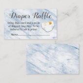 Modern Blue Marble Baby shower Diaper Raffle Kaart (Voorkant / Achterkant)