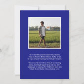 Modern Blue Masculine Photo Graduation Aankondiging (Achterkant)
