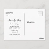 Modern Blue Mediterranean Lemon Wedding Briefkaart (Achterkant)