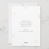 Modern Blue Merry Christmas 2 Foto Feestdagenkaart (Achterkant)