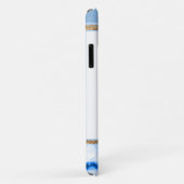 Modern Blue met grijze cirkels Case-Mate iPhone Case (Achterkant/rechts)