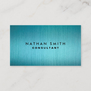 Modern Blue Metal Professional Visitekaartje