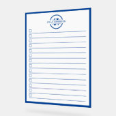 Modern Blue Monogram Name To Do List Dry Erase Acryl Bord (Hoek)