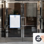 Modern Blue Monogram Name To Do List Raamsticker (Kantoordeur)