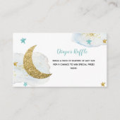 Modern Blue Moon Diaper Raffle Informatiekaartje (Voorkant)